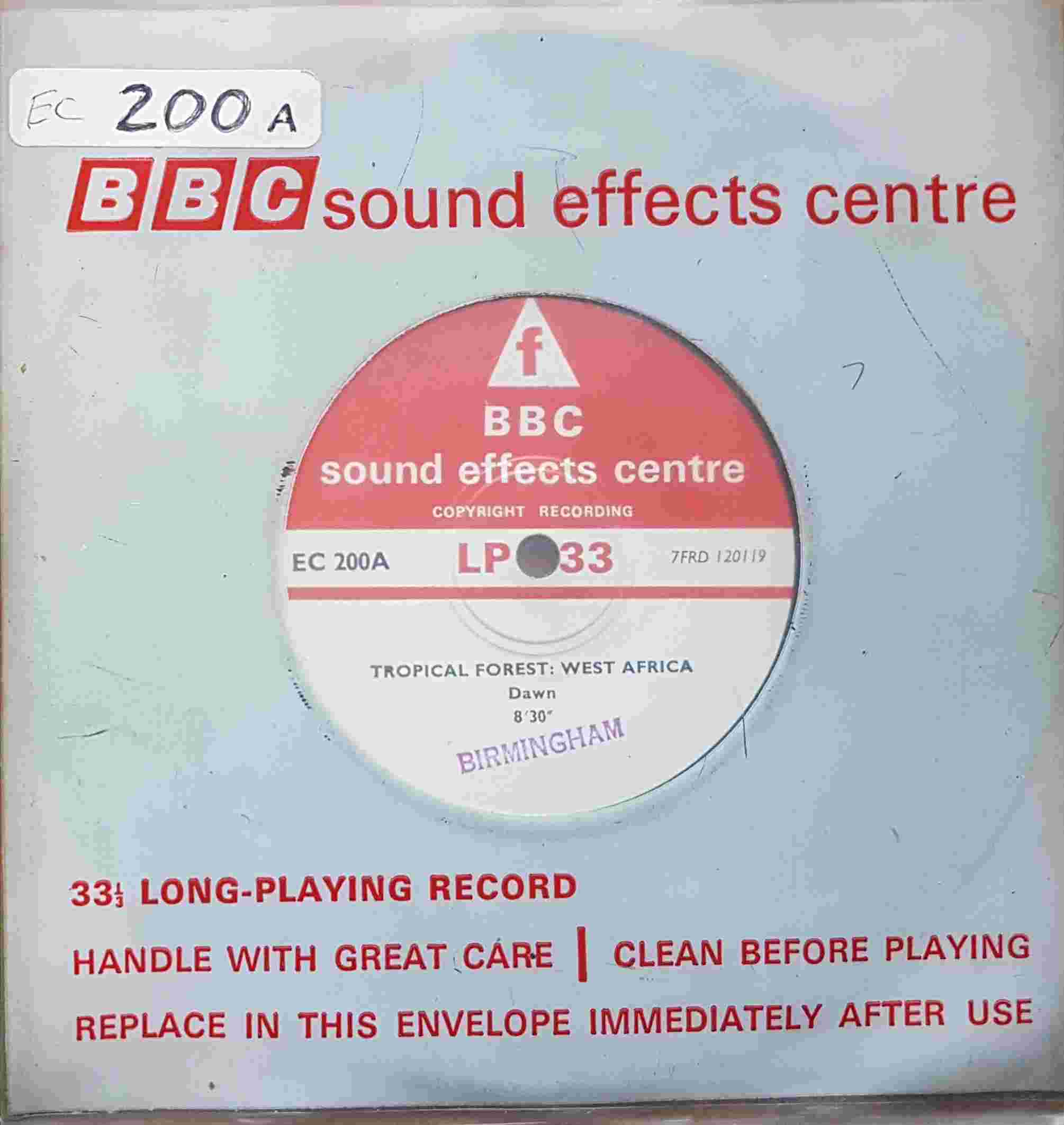 Picture of EC 200A Tropical forest: West Africa by artist Not registered from the BBC records and Tapes library
